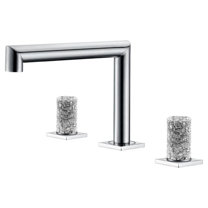 Andalucia-Nordic design - 8" inch with crystal handles wide spread bathroom faucet