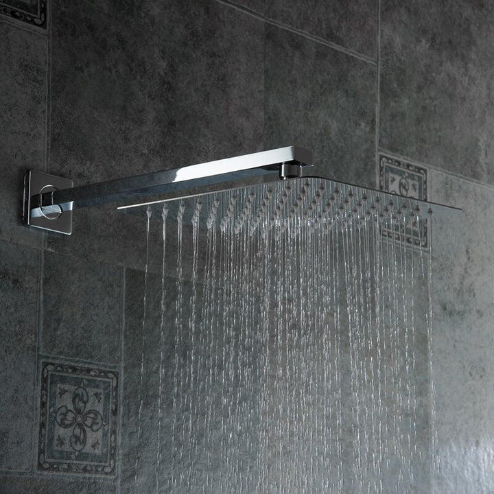 Chrome CSA square rain head 1-2 -3 way pressure balance shower kit