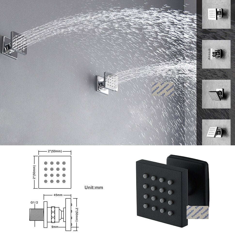 Colors square  body jet spray jet and massage