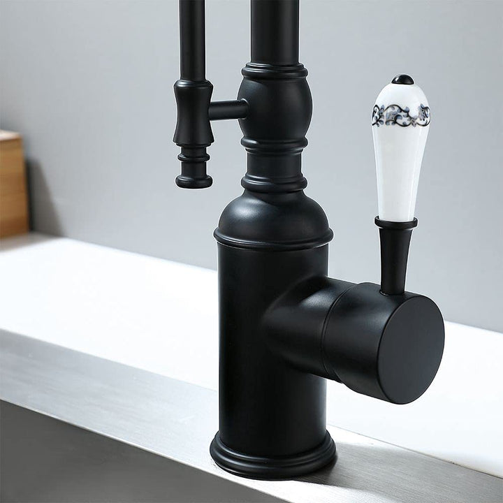 Elisabeth- Victorian Tall Kitchen Island Faucet Dual Pull Our Spayer Mode