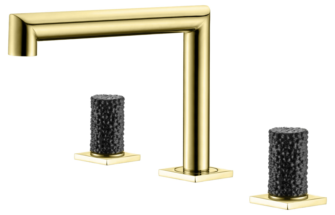 Andalucia-Nordic design - 8" inch with crystal handles wide spread bathroom faucet