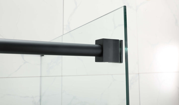 Frameless Slide Shower Door with side panel 60 " X 76" X 36 Inch Side Panel