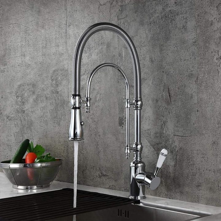 Elisabeth- Victorian Tall Kitchen Island Faucet Dual Pull Our Spayer Mode