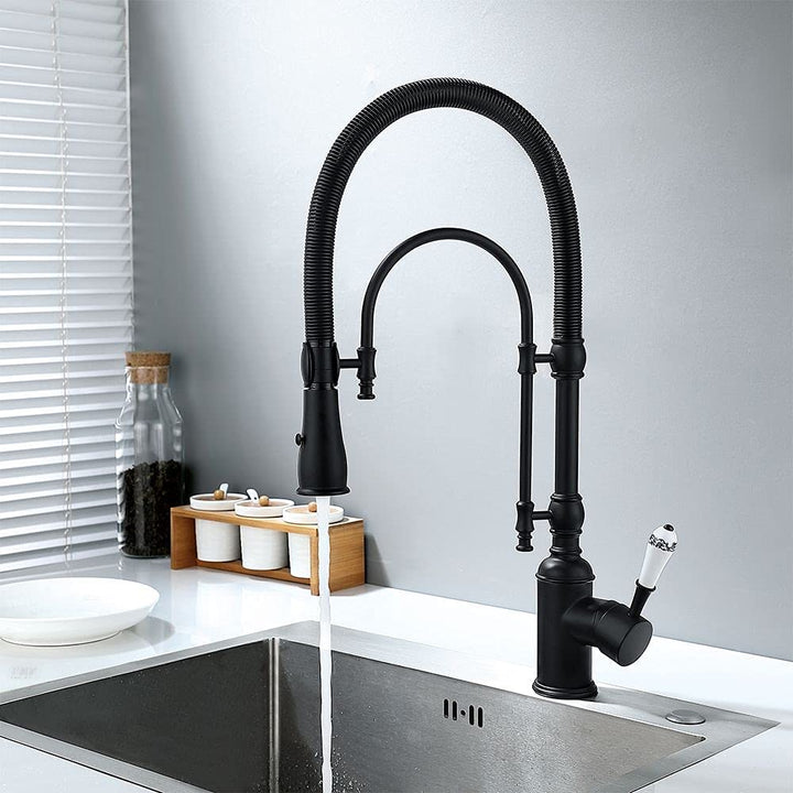 Elisabeth- Victorian Tall Kitchen Island Faucet Dual Pull Our Spayer Mode