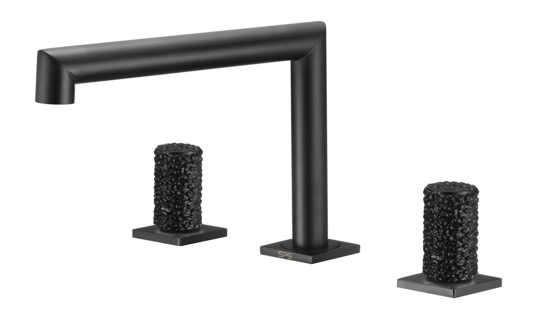 Andalucia-Nordic design - 8" inch with crystal handles wide spread bathroom faucet