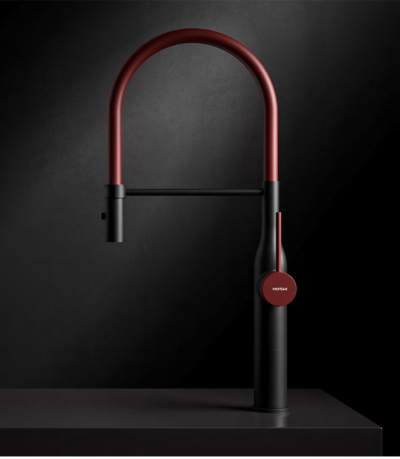 Black with Red New 2023 Nordic Design  Kitchen Faucet