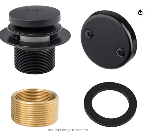 Black Bathtub drain kit – sanicanada