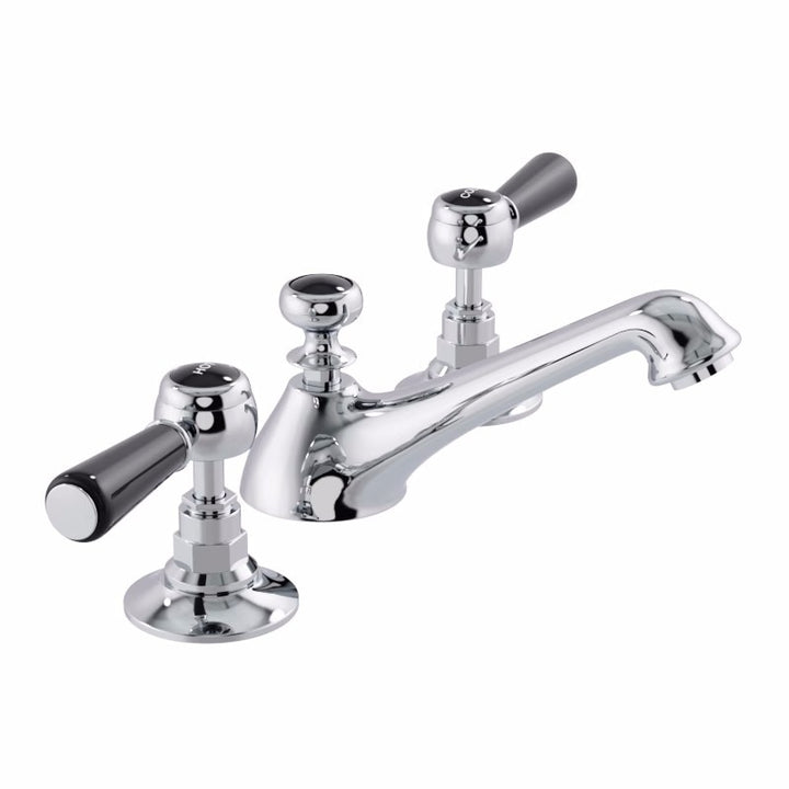 Gabsy-Victorian Gold polish with black two tone 8" inch wide spread bathroom faucet