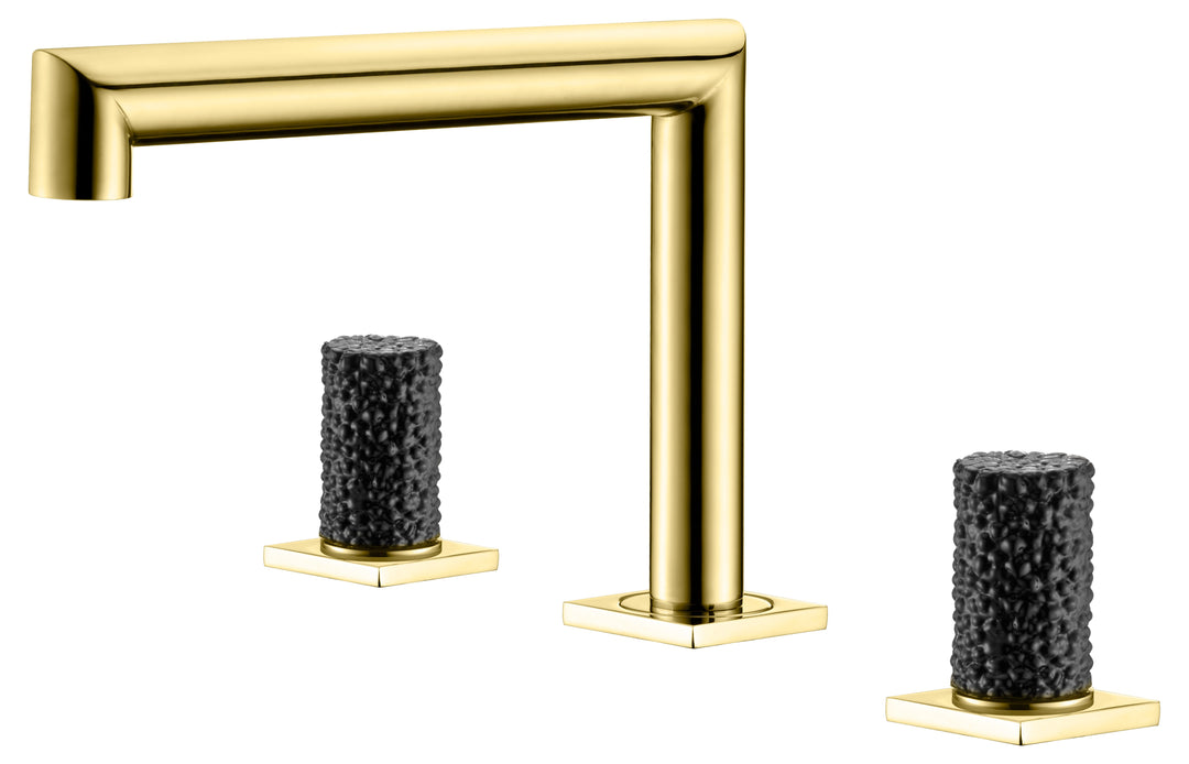 Andalucia-Nordic design - 8" inch with crystal handles wide spread bathroom faucet