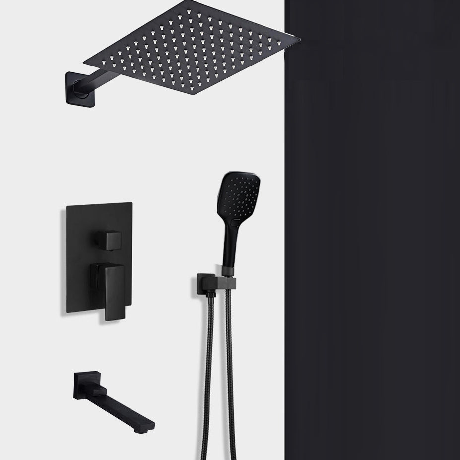 CSA Certified-Black Ceiling or Wall Mounted 2 or 3 Way Pressure Balance Shower Completed Set