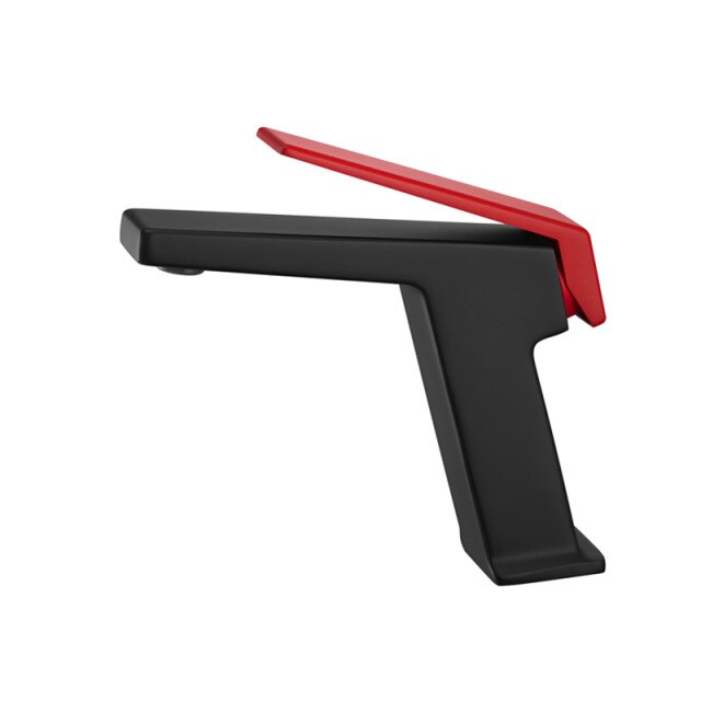 Glock-Brushed gold-Grey-White-Black-Black with red Tall and short faucet