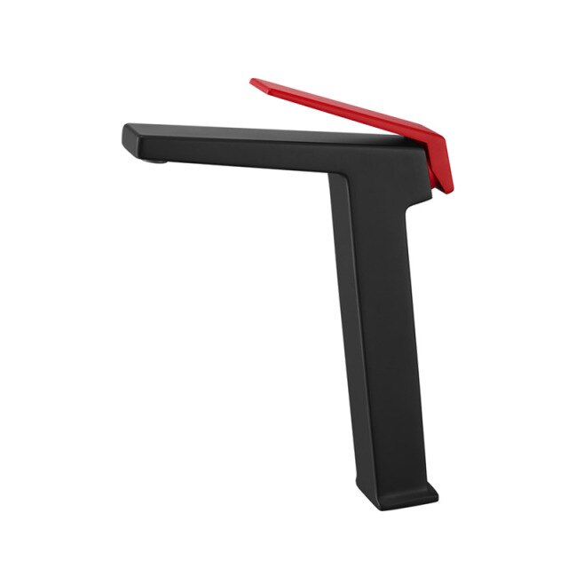 Glock-Brushed gold-Grey-White-Black-Black with red Tall and short faucet