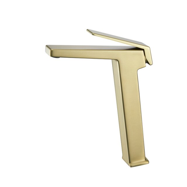 Glock-Brushed gold-Grey-White-Black-Black with red Tall and short faucet