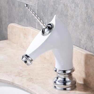 Unicorn Faucet tall and short in gold-blackand two tone colors