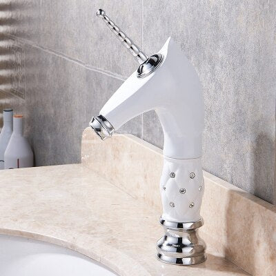 Unicorn Faucet tall and short in gold-blackand two tone colors