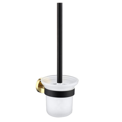 Black with gold polished two tone bathroom accessories