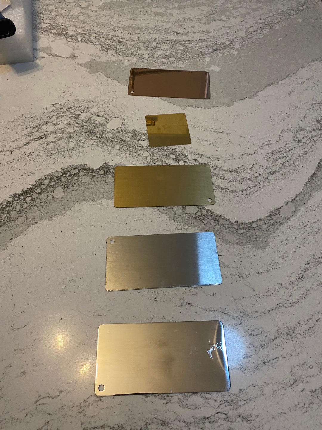 Bathroom furniture steel color samples