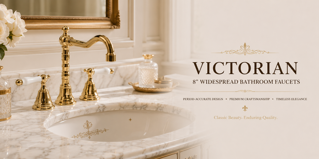 Victorian 8" Inch wide Spread Faucets