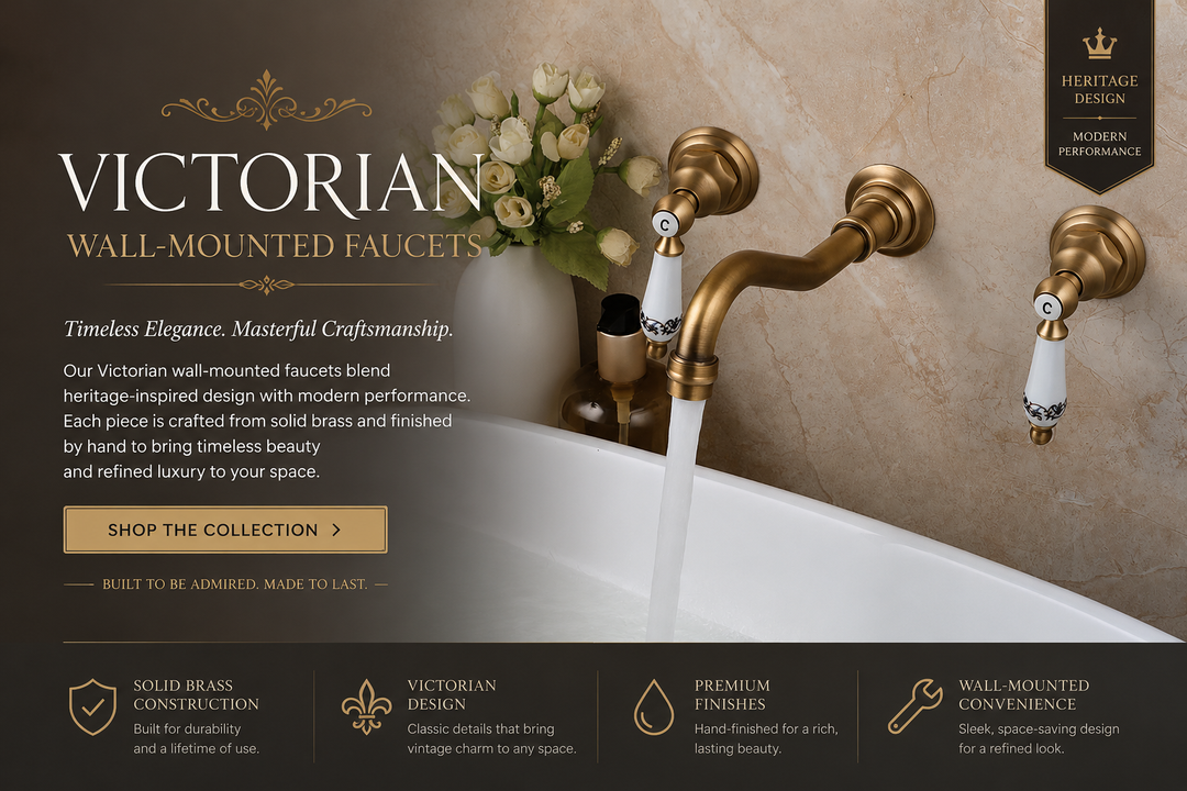 Victorian wall mounted faucets