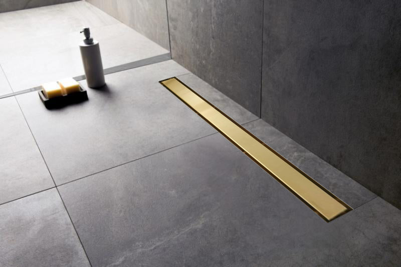 Brushed Gold Thermostatic Rain and Tub Filler 3 Way Diverter Shower Set