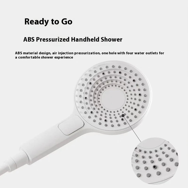 White Round Concealed Thermostatic Shower System 320mm Rainfall Solid Brass Wall Mounted Anti-Scald 3-Function Hand Shower Bathroom Set