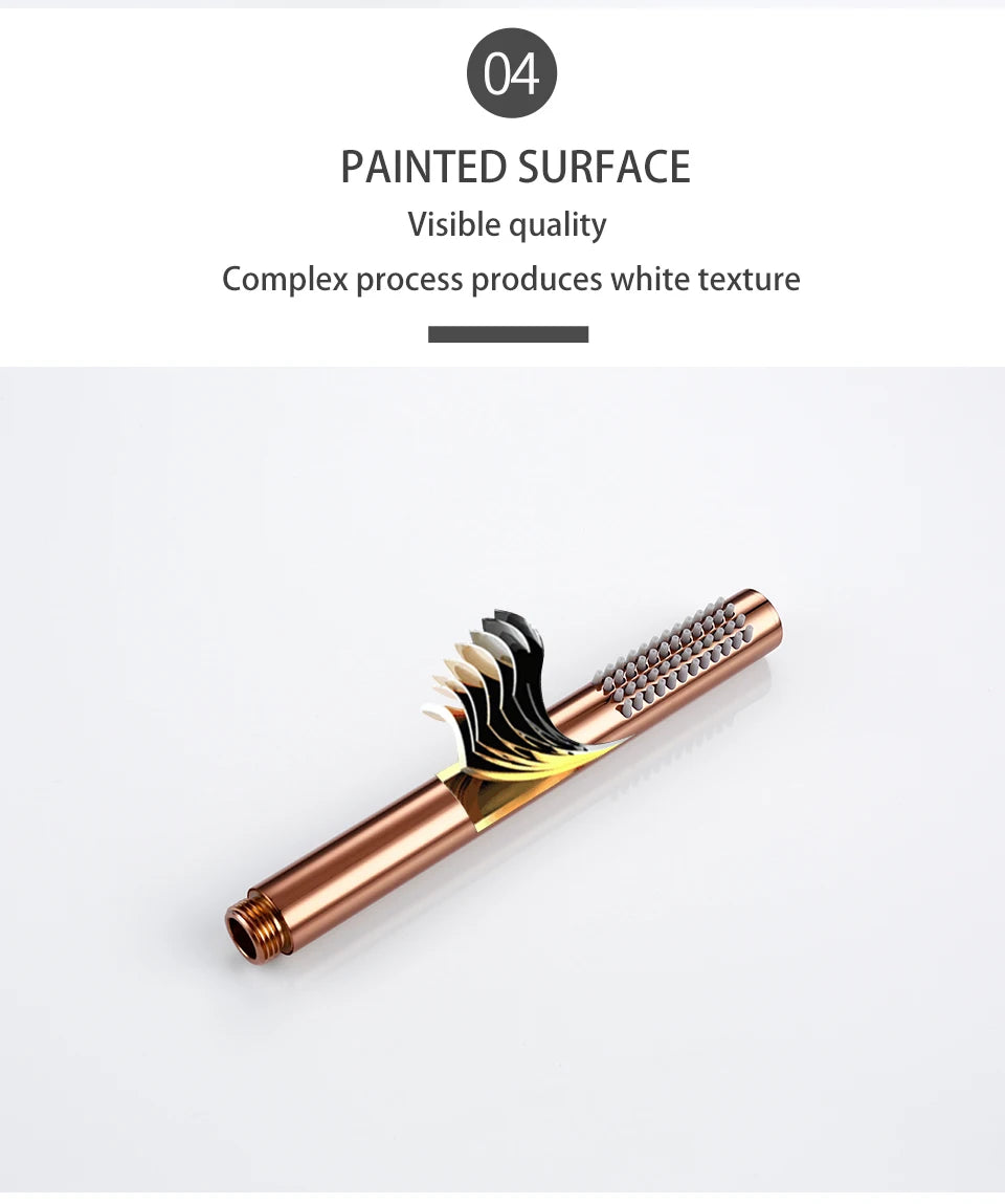 Round 3 way volumen control rain -hand spray and tub spout shower kit