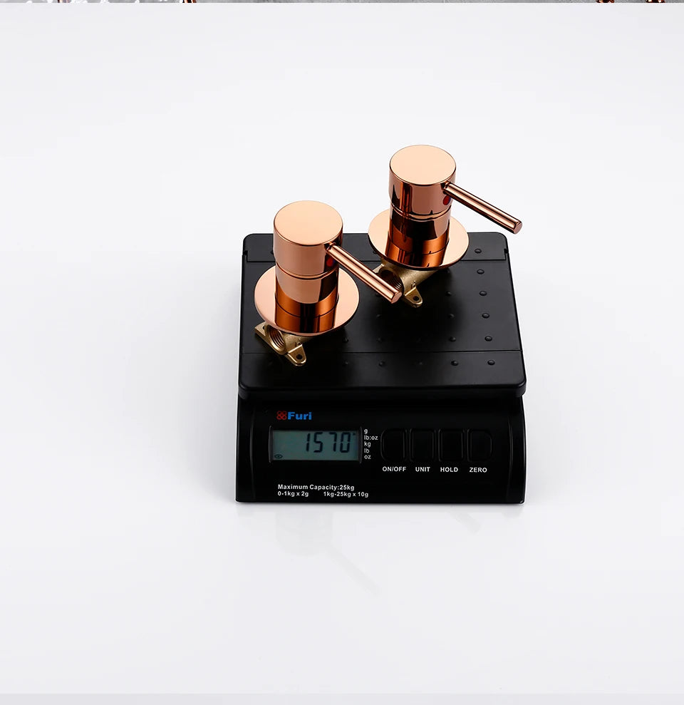 Round 3 way volumen control rain -hand spray and tub spout shower kit