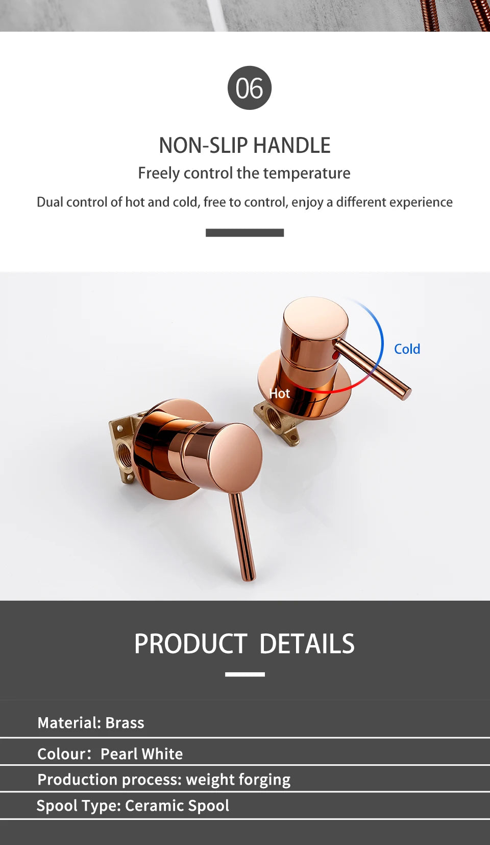 Round 3 way volumen control rain -hand spray and tub spout shower kit