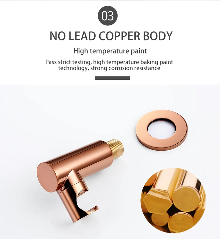 Round 3 way volumen control rain -hand spray and tub spout shower kit