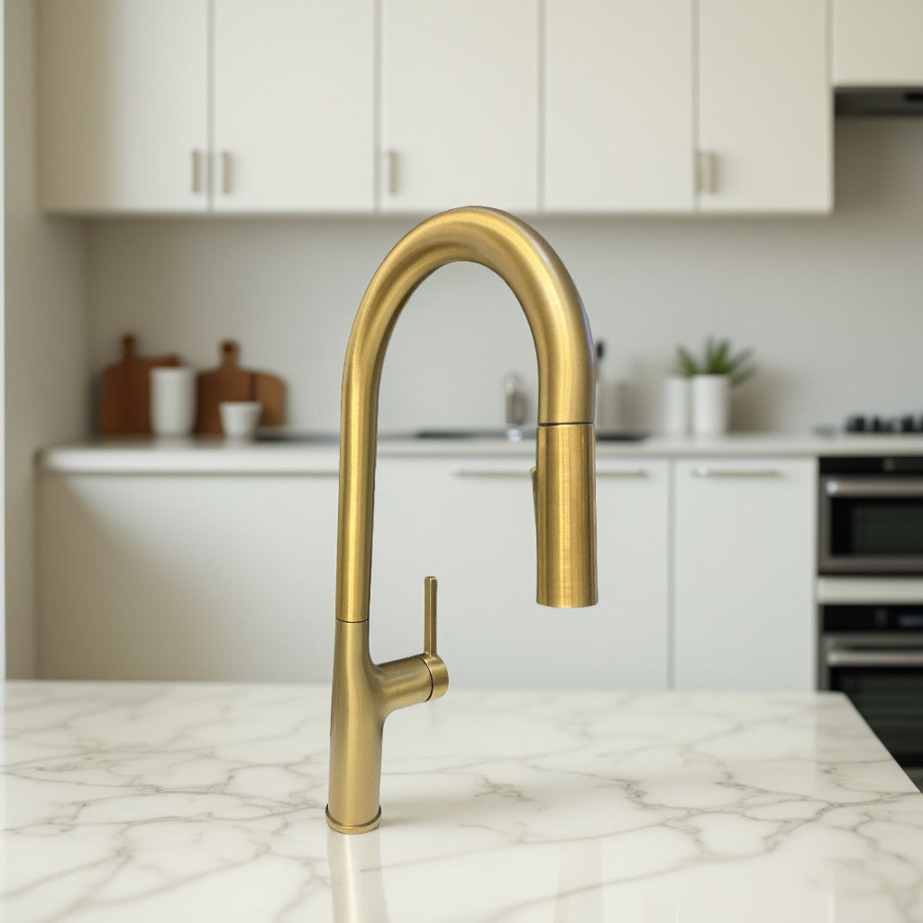 Acero Solid Sleek Modern Dual Pull Spray Kitchen Faucet