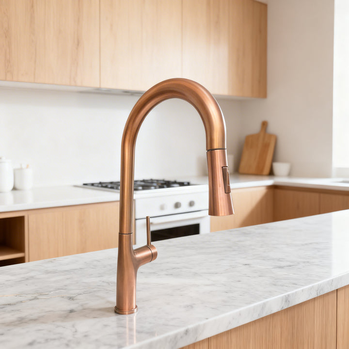 Acero Solid Sleek Modern Dual Pull Spray Kitchen Faucet