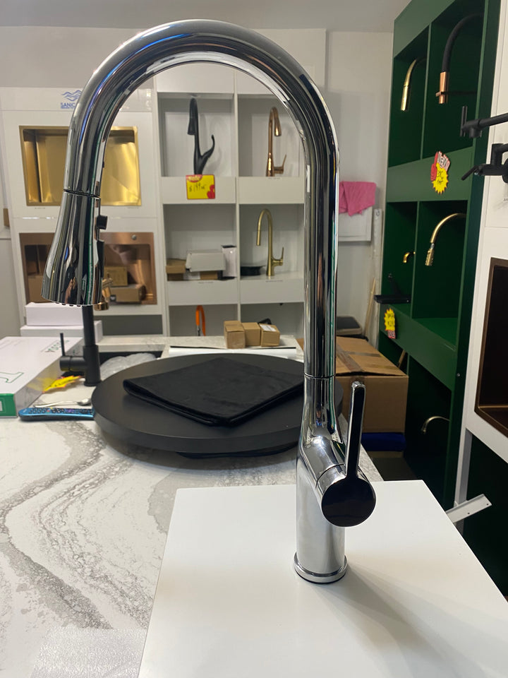 Acero Solid Sleek Modern Dual Pull Spray Kitchen Faucet