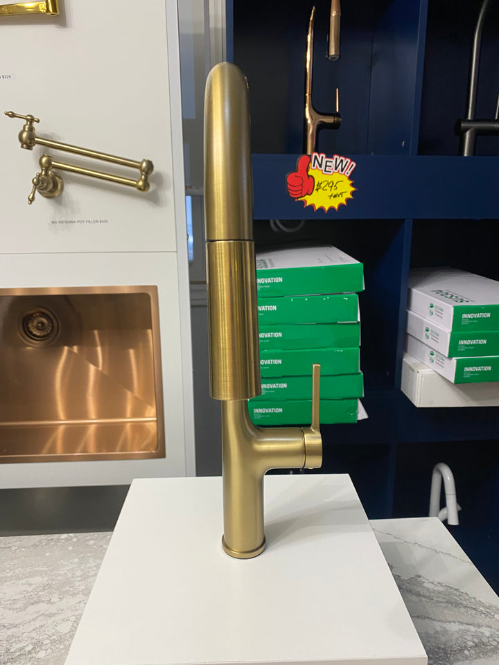 Acero Solid Sleek Modern Dual Pull Spray Kitchen Faucet