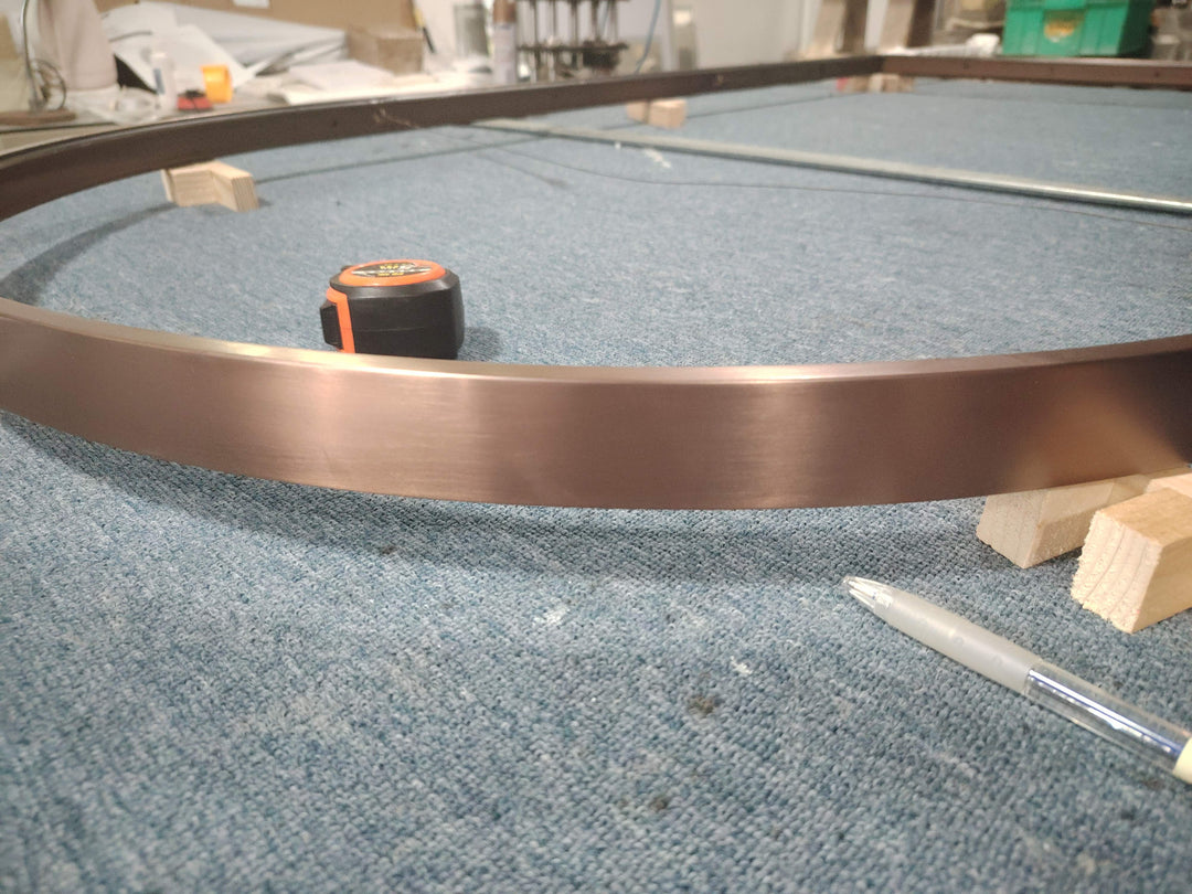CUSTOM YOUR OWN DESIGN- Oval ceiling mount bathroom Double Sided mirrors NO LED light.