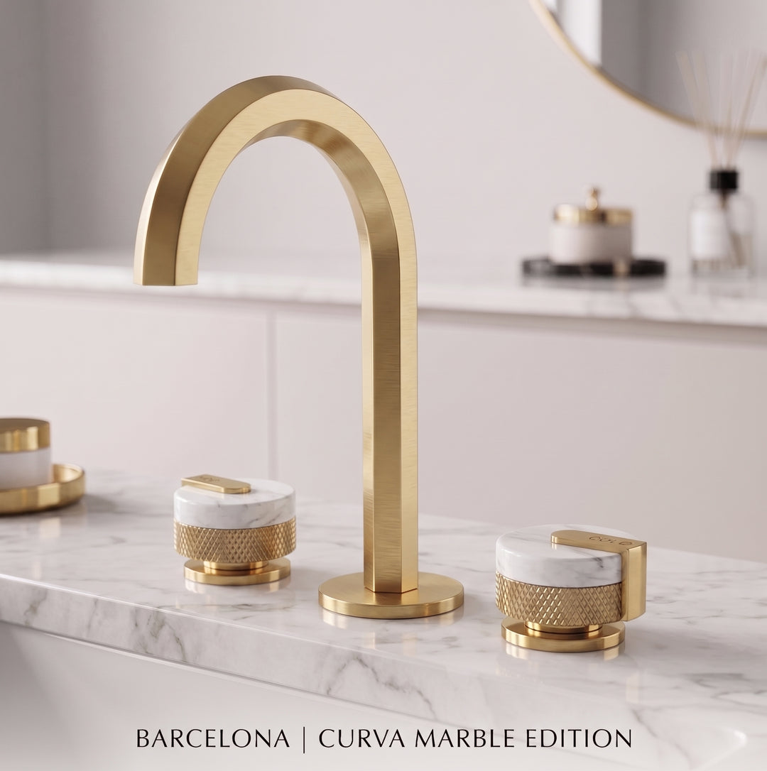 Caroline Custom Design Barcelona-8" Inch wide spread bathroom faucet