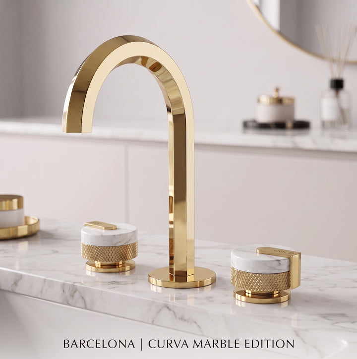 Caroline Custom Design Barcelona-8" Inch wide spread bathroom faucet
