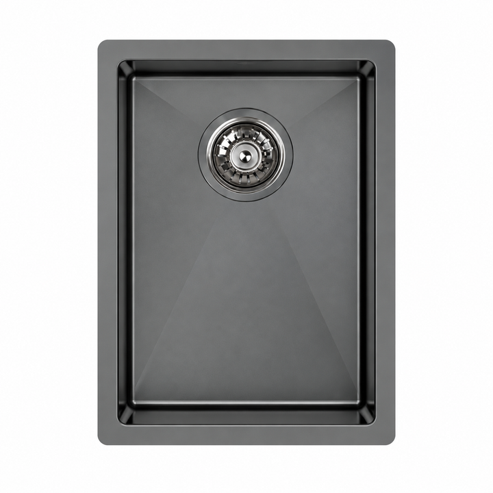 Black Grey Gun Metal Undermount 18 Gauge Stainless Steel Bar Prep sink 12X16"x8"