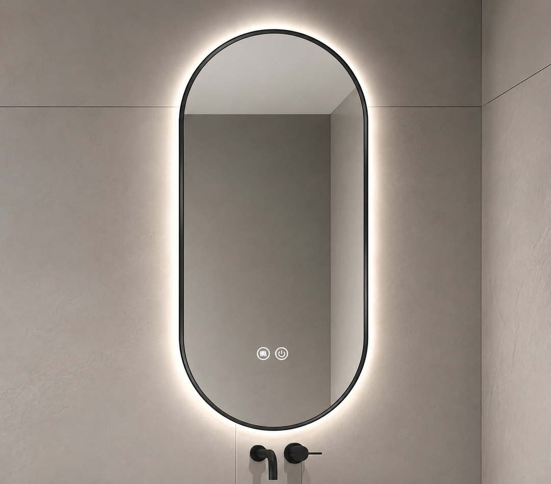 BELLA OVAL WALL MOUNTED BACK LED FRAMLESS MIRROR