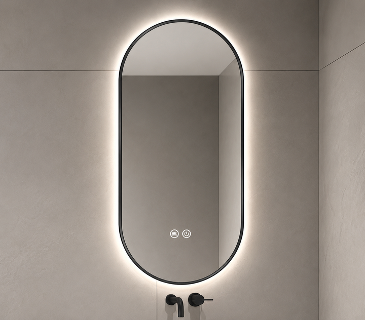 BELLA OVAL WALL MOUNTED BACK LED FRAMLESS MIRROR