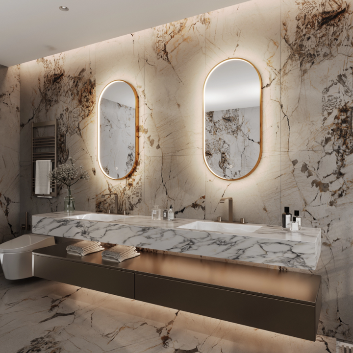 CUSTOM- Bella-Oval Wall Mounted LED mirrors