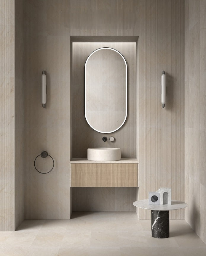 CUSTOM- BELLA OVAL WALL MOUNTED LED FRAMLESS MIRROR