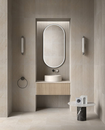 BELLA OVAL WALL MOUNTED BACK LED FRAMLESS MIRROR