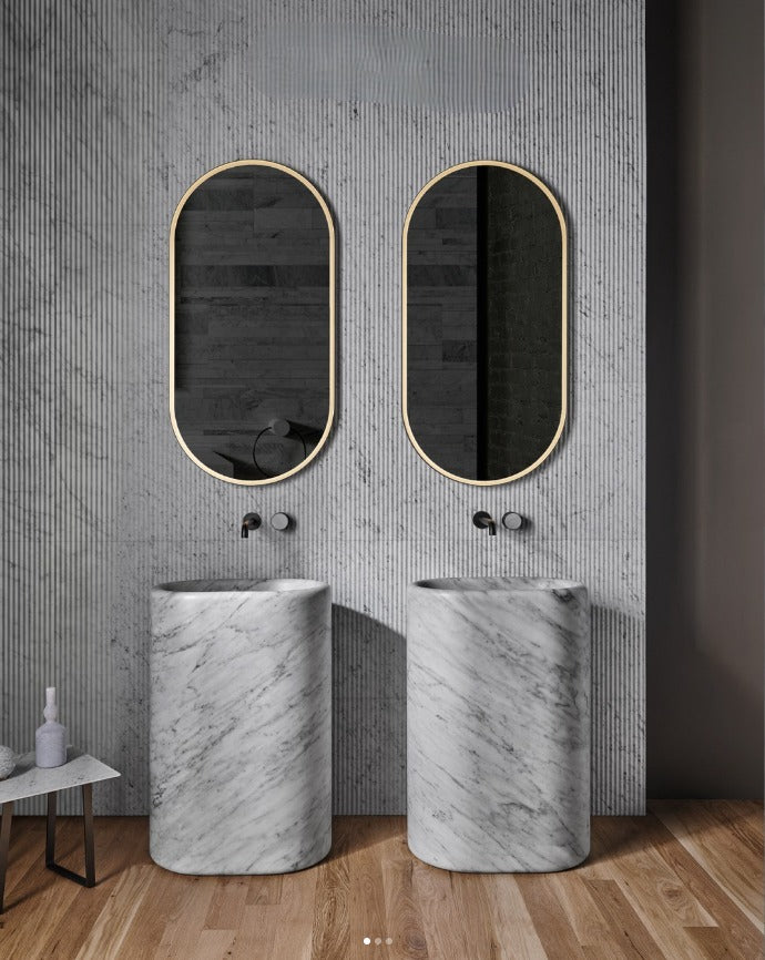 BELLA OVAL WALL MOUNTED BACK LED FRAMLESS MIRROR