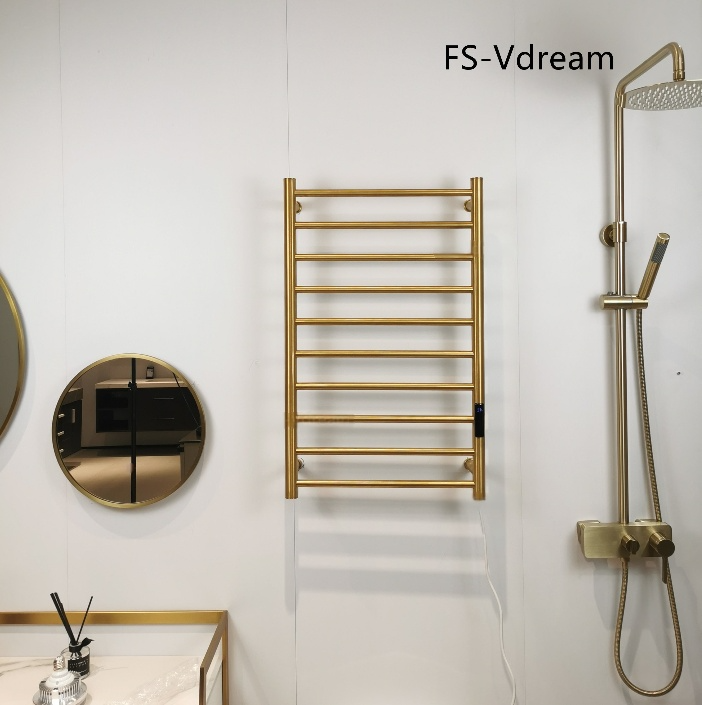 Brushed gold programable bluetooth Wifi towel warmer 23"x40"H T4