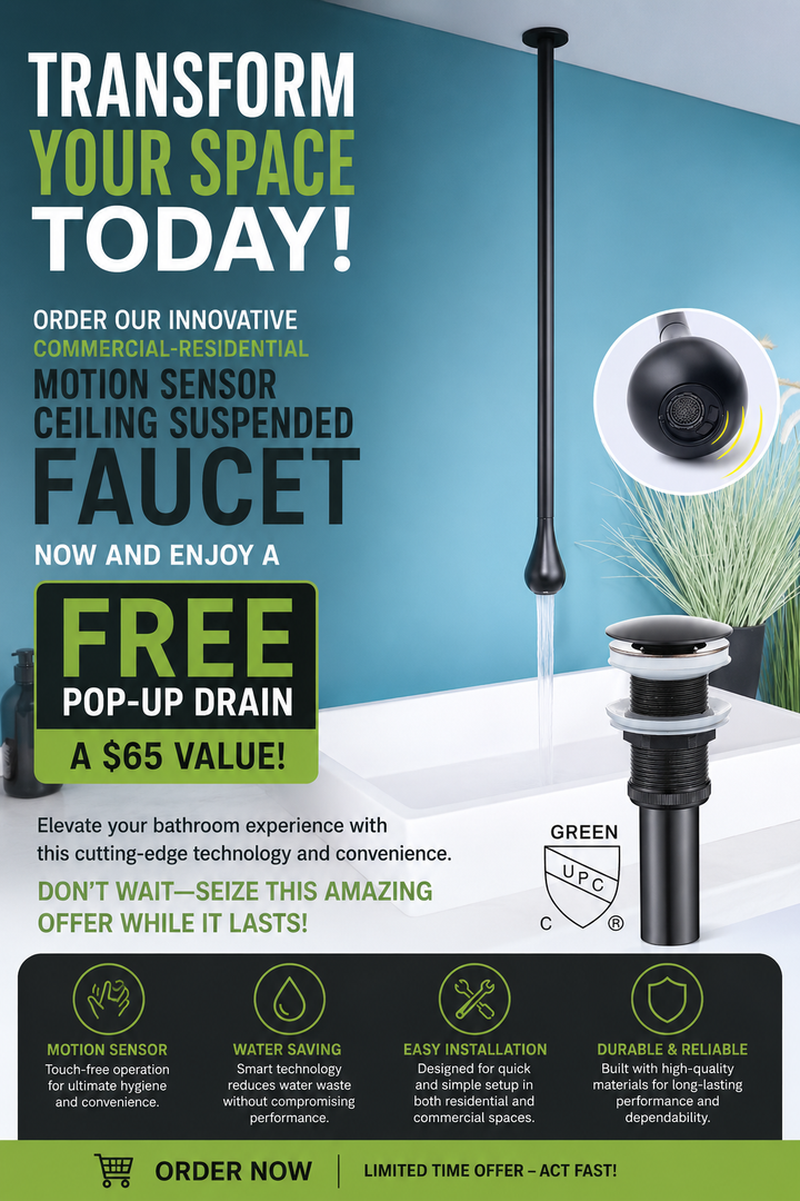 STOCK-Atlantis Dubai-Tear drop- Ceiling mount sensor faucet-MP-1200