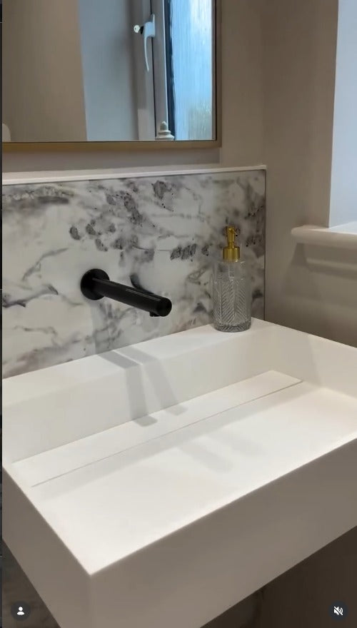 Black Commercial wall mounted sensor faucet