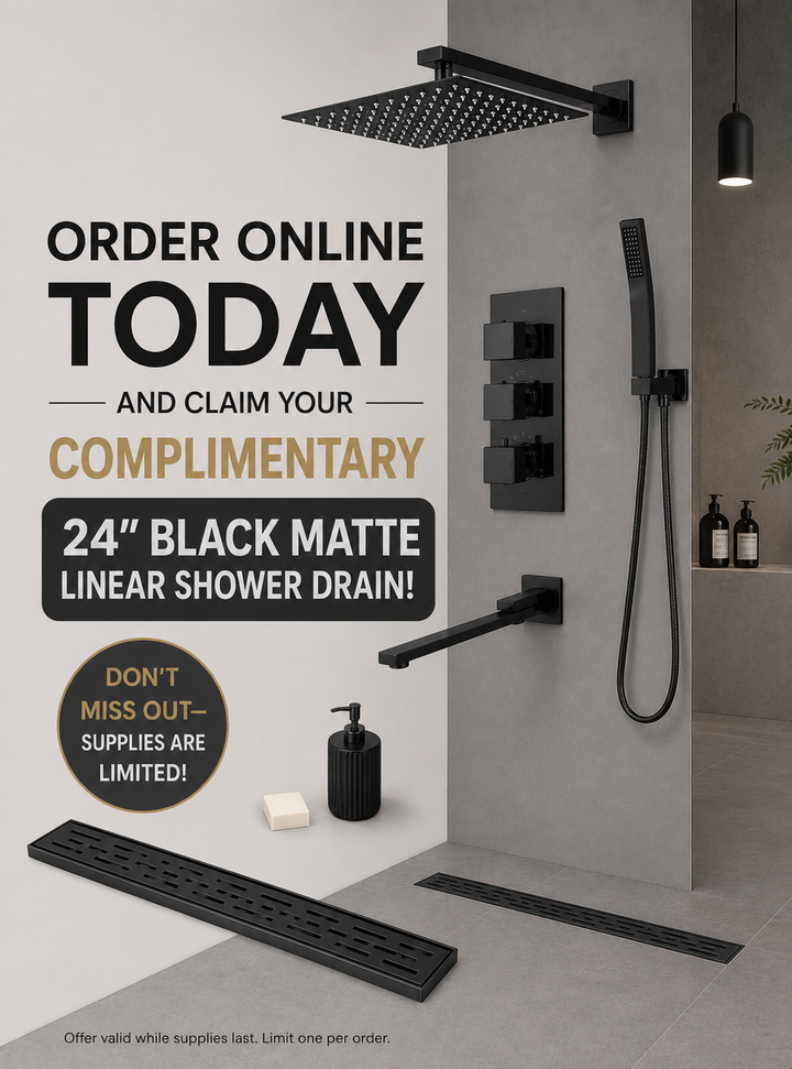 Brushed Gold Thermostatic Rain and Tub Filler 3 Way Diverter Shower Set