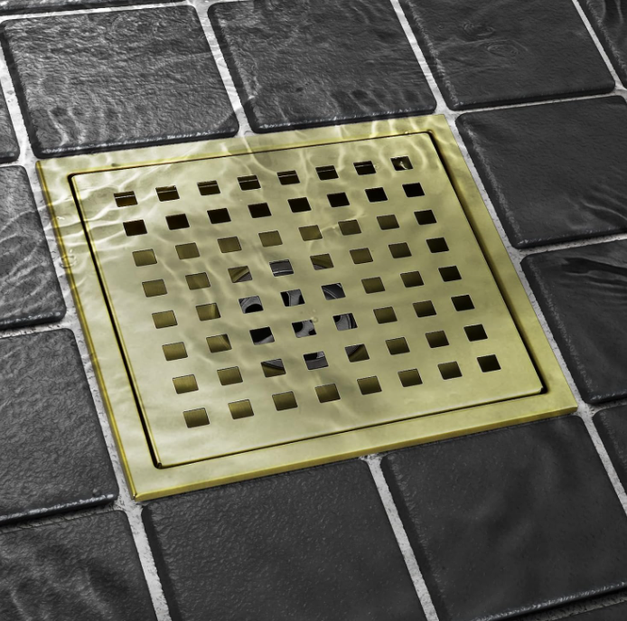 Tik Tok Brushed Gold Exposed Shower Panel System