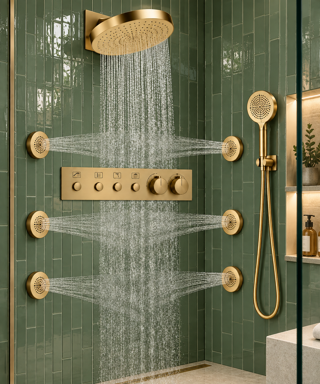 CAROLINE CUSTOM HANZ 4 or 5 WAY SPA SHOWER SYSTEM