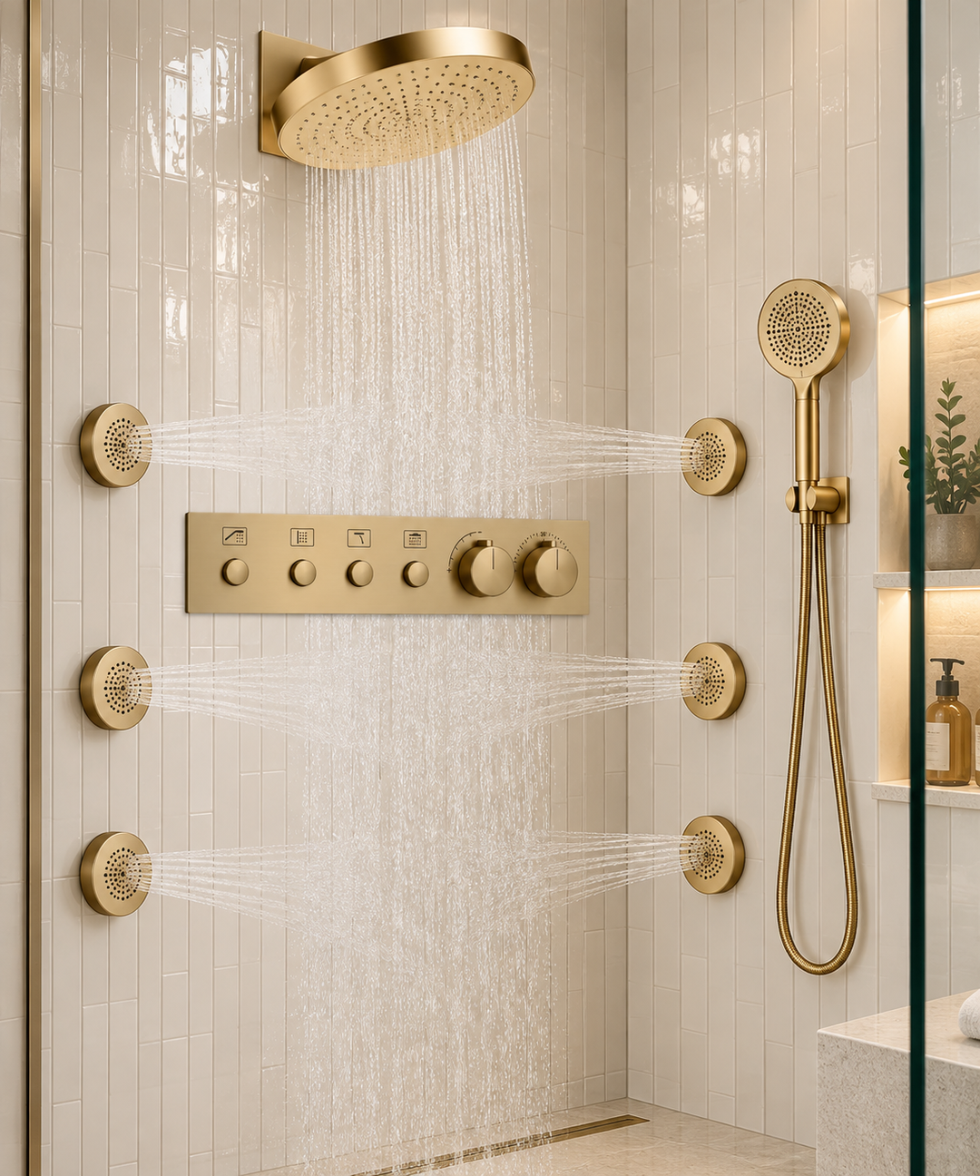 CAROLINE CUSTOM HANZ 4 or 5 WAY SPA SHOWER SYSTEM
